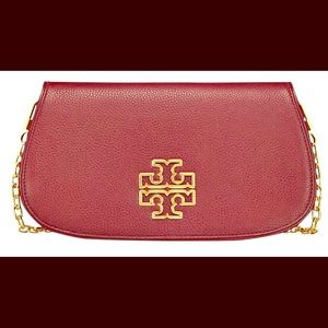 NWT Tory Burch Britten Clutch Red